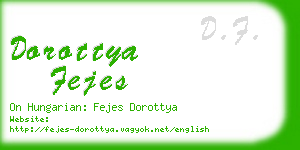 dorottya fejes business card